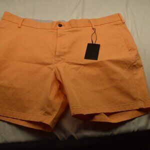 Alton Lane Men's Tailored Fit Chino Shorts Size 40R Stretch, Orange NWT #0096
